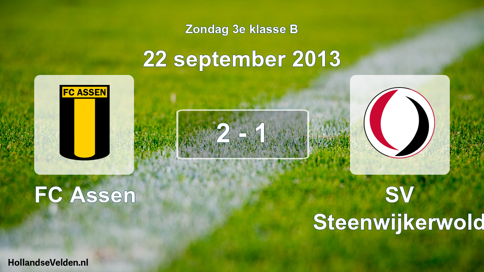 Total number of matches played: FC Assen - SV Steenwijkerwold 2 - 1 (22 September 2013)