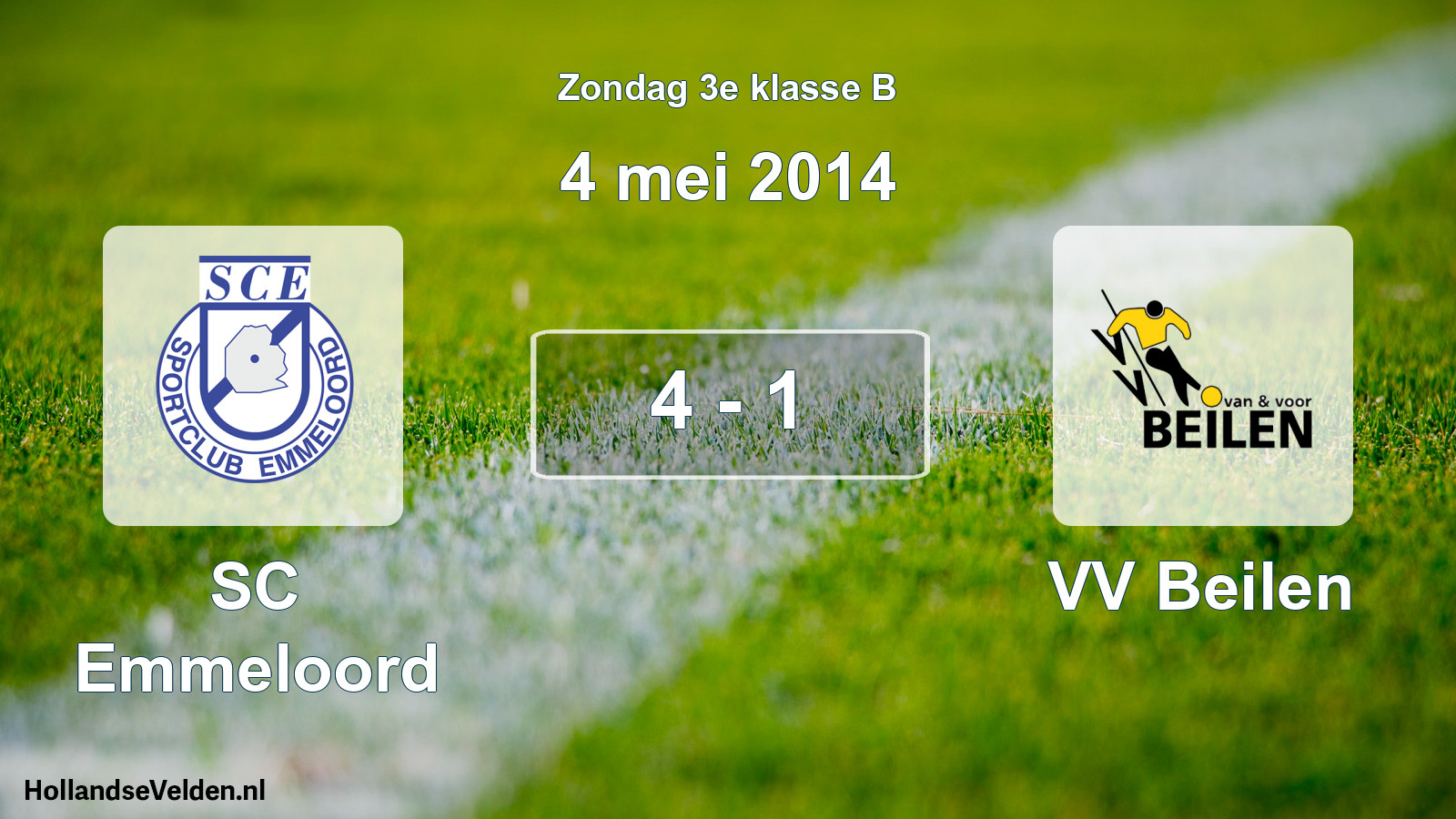 Total number of matches played: SC Emmeloord - VV Beilen 4 - 1 (4 May 2014)
