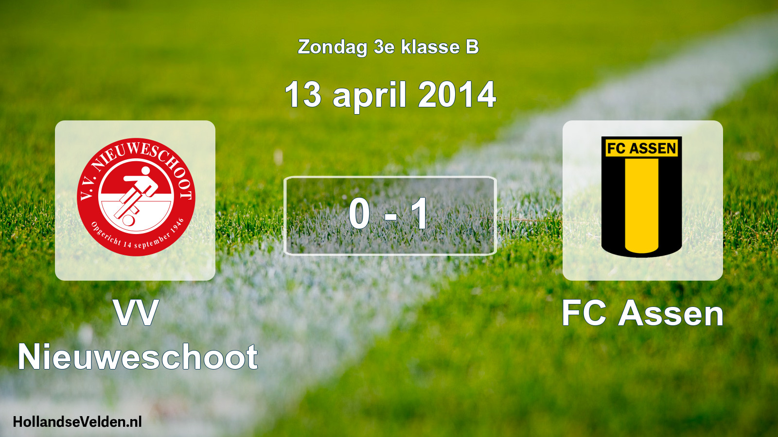 Total number of matches played: VV Nieuweschoot - FC Assen 0 - 1 (13 April 2014)
