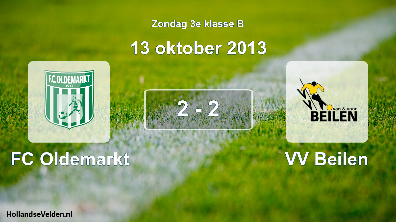 Total number of matches played: FC Oldemarkt - VV Beilen 2 - 2 (13 October 2013)
