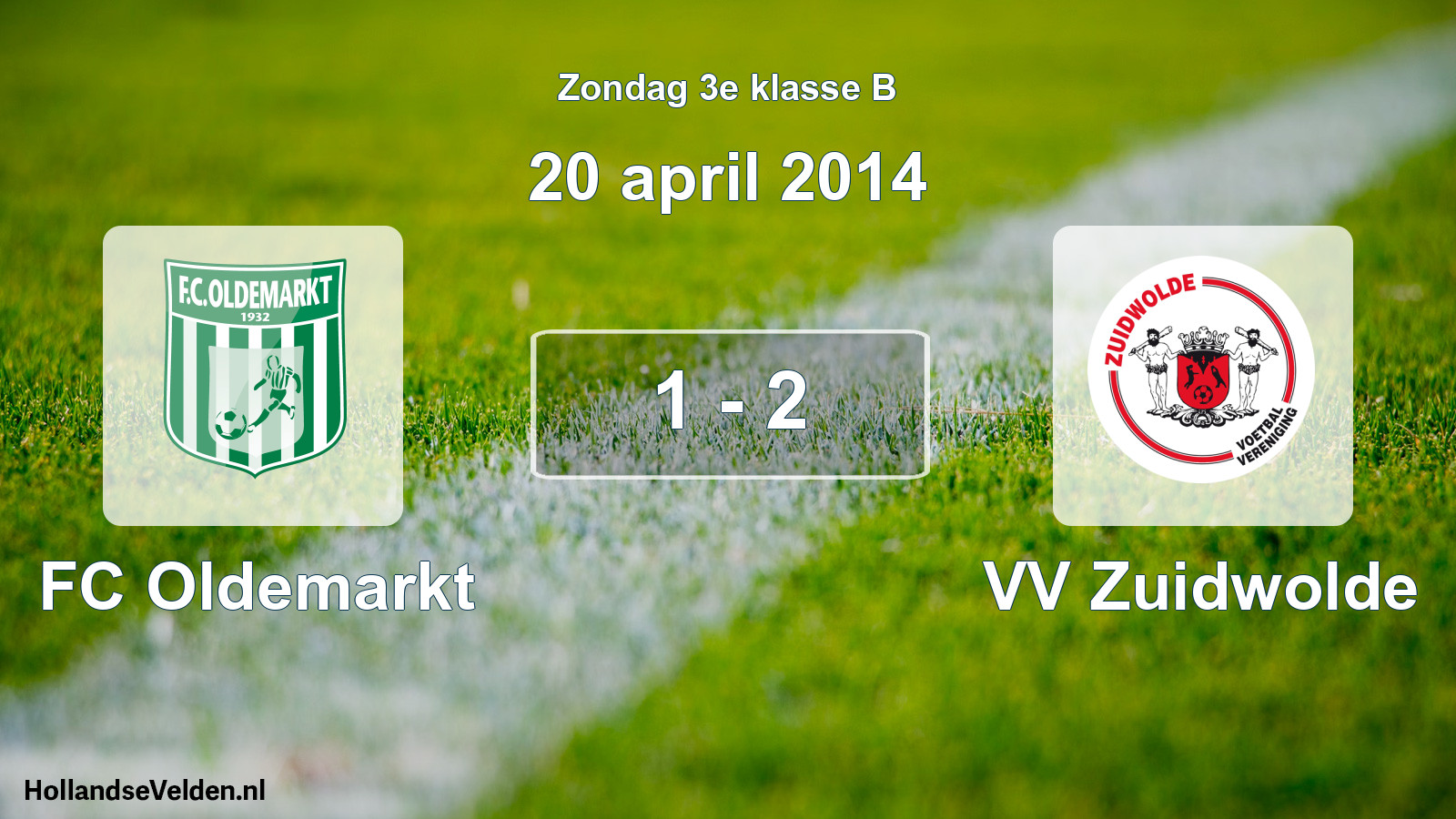 Total number of matches played: FC Oldemarkt - VV Zuidwolde 1 - 2 (20 April 2014)