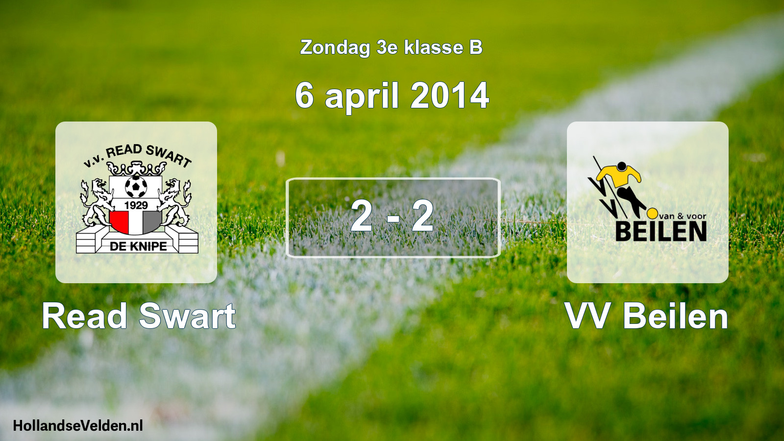 Total number of matches played: Read Swart - VV Beilen 2 - 2 (6 April 2014)