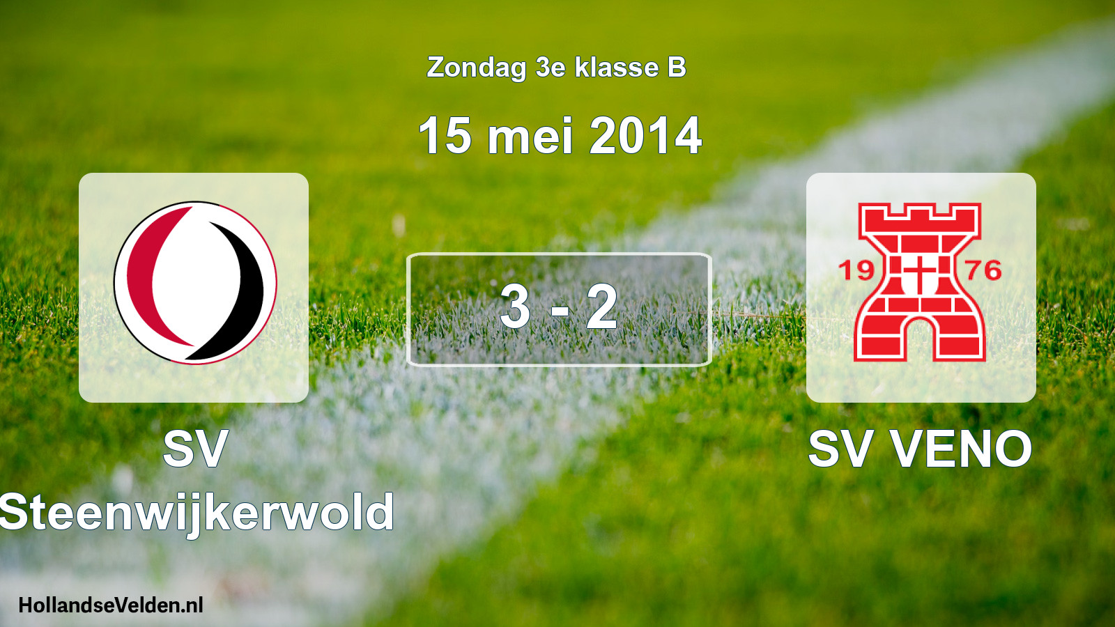 Total number of matches played: SV Steenwijkerwold - SV VENO 3 - 2 (15 May 2014)