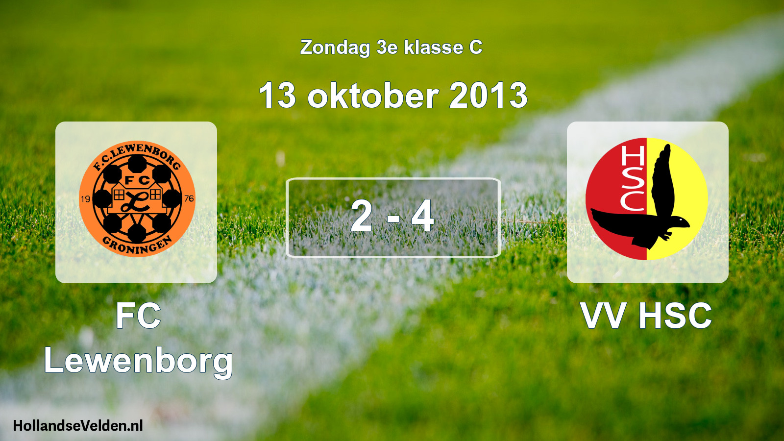 Total number of matches played: FC Lewenborg - VV HSC 2 - 4 (13 October 2013)