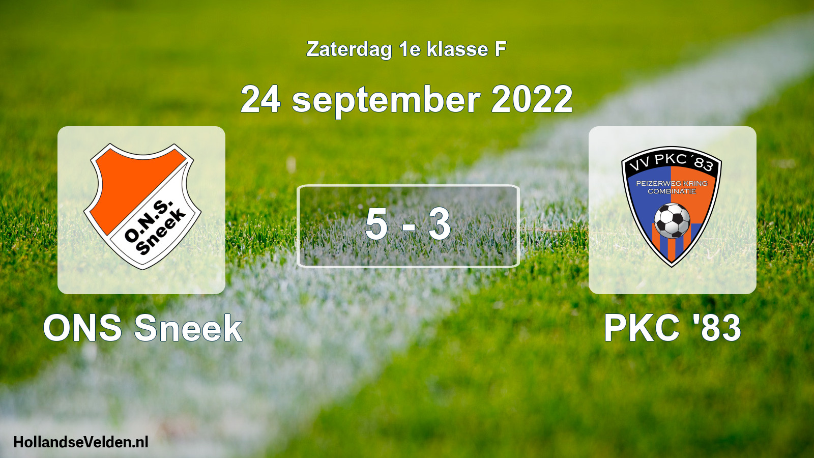 Total number of matches played: ONS Sneek - PKC '83 5 - 3 (24 September 2022)