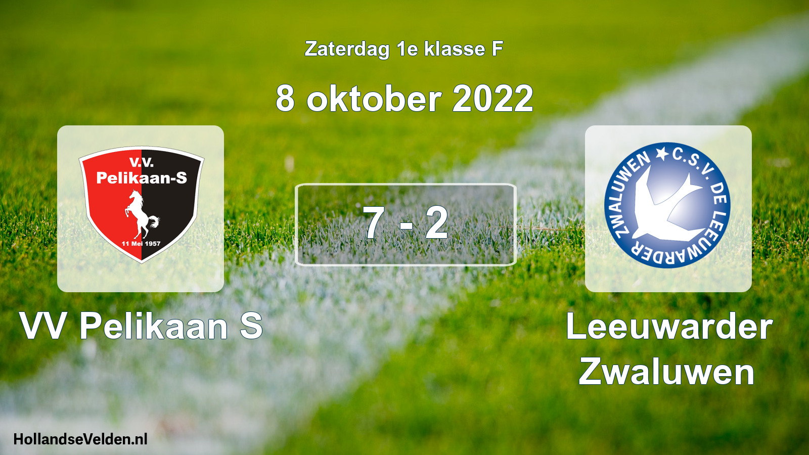 Total number of matches played: VV Pelikaan S - Leeuwarder Zwaluwen 7 - 2 (8 October 2022)