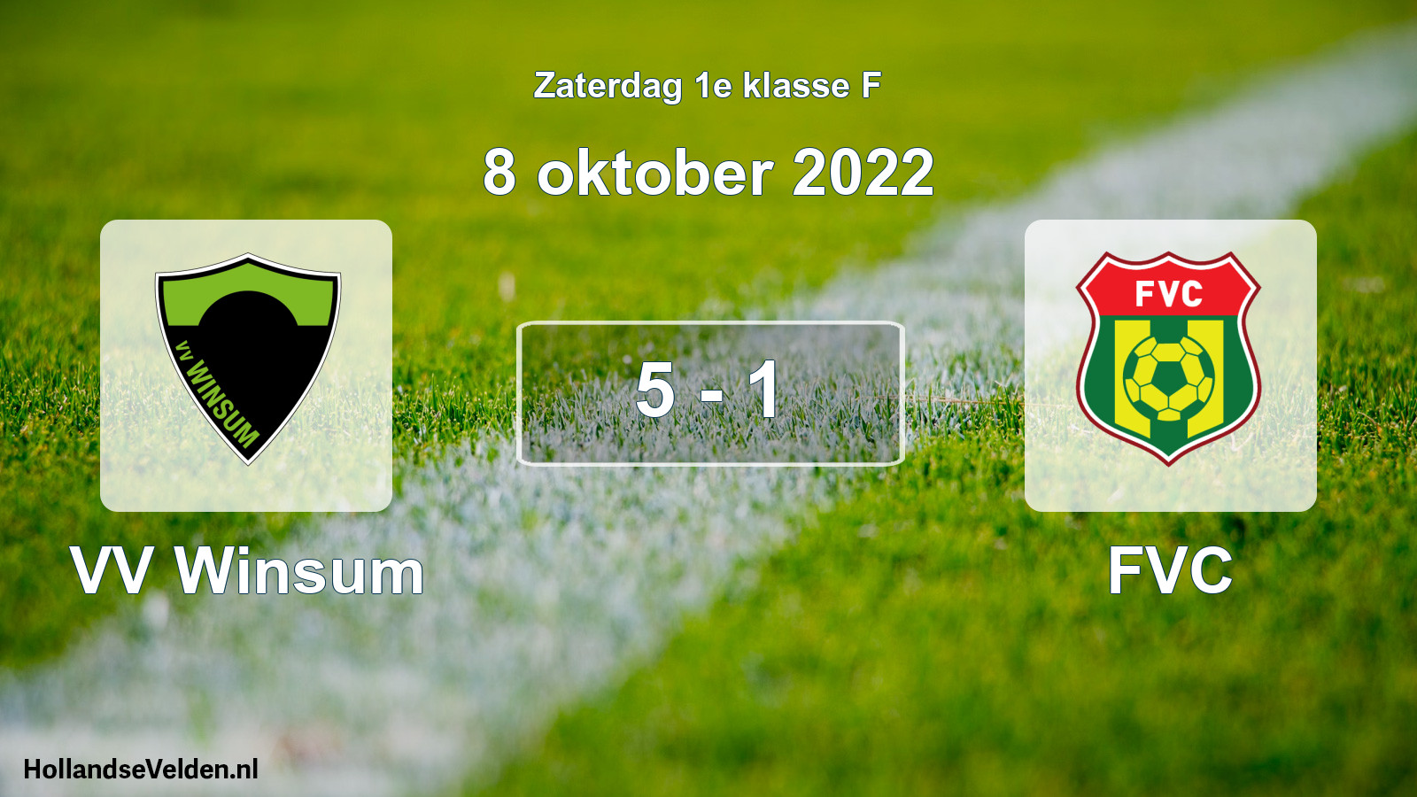 Total number of matches played: VV Winsum - FVC 5 - 1 (8 October 2022)