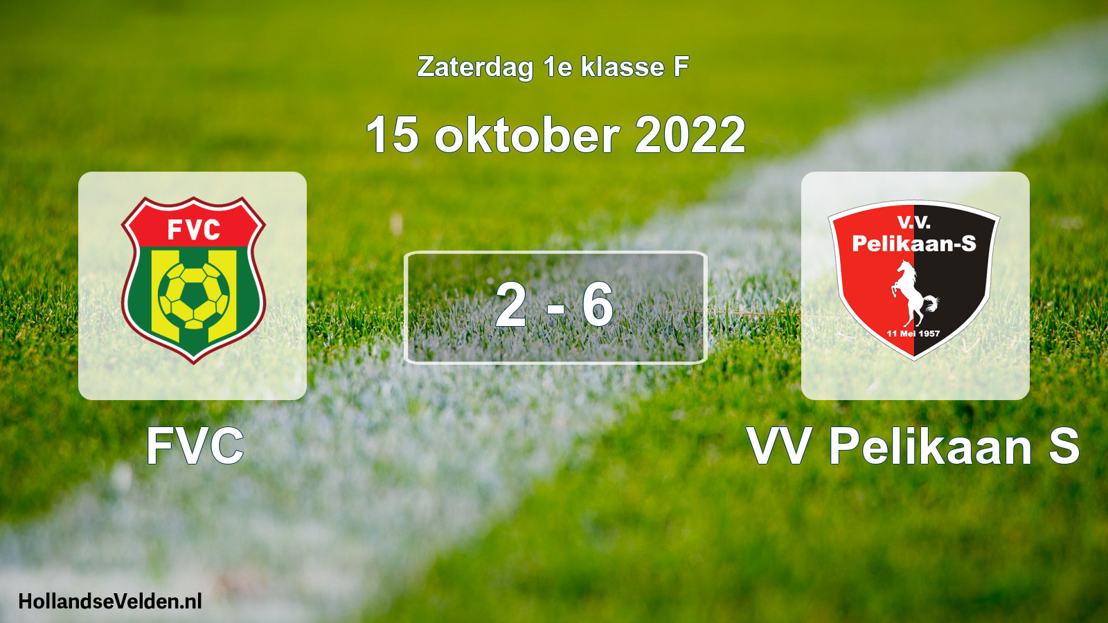 Total number of matches played: FVC - VV Pelikaan S 2 - 6 (15 October 2022)