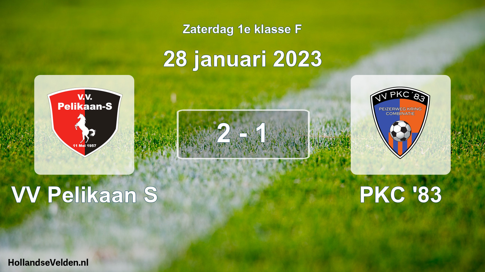 Total number of matches played: VV Pelikaan S - PKC '83 2 - 1 (28 January 2023)