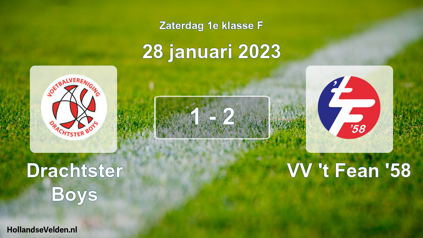 Total number of matches played: Drachtster Boys - VV 't Fean '58 1 - 2 (28 January 2023)
