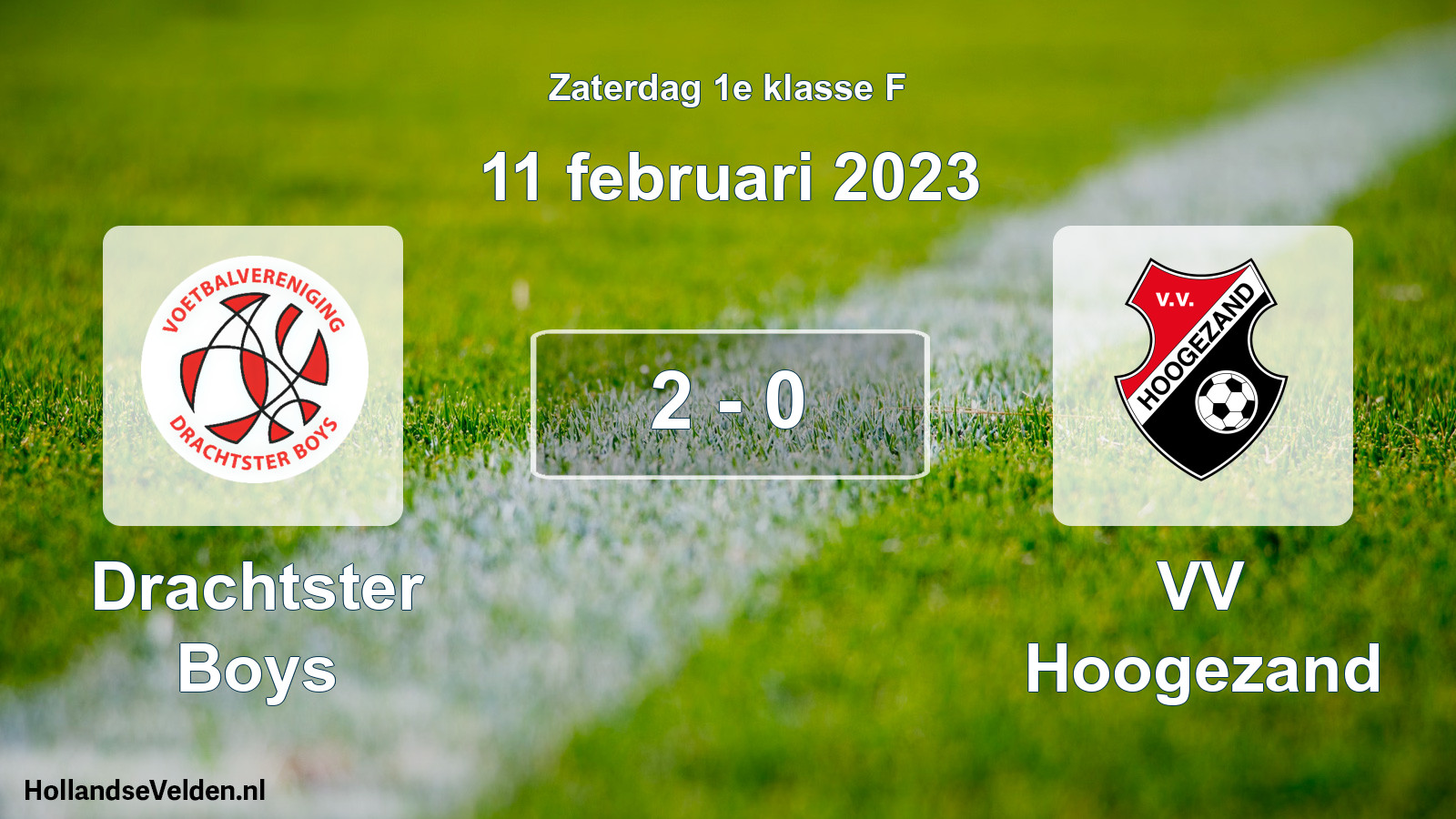 Total number of matches played: Drachtster Boys - VV Hoogezand 2 - 0 (11 February 2023)