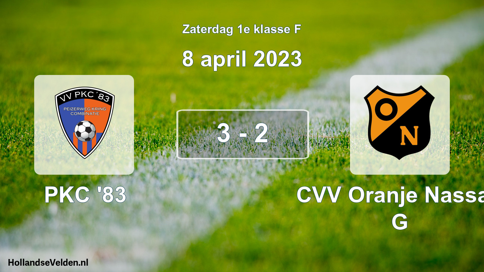 Total number of matches played: PKC '83 - CVV Oranje Nassau G 3 - 2 (8 April 2023)