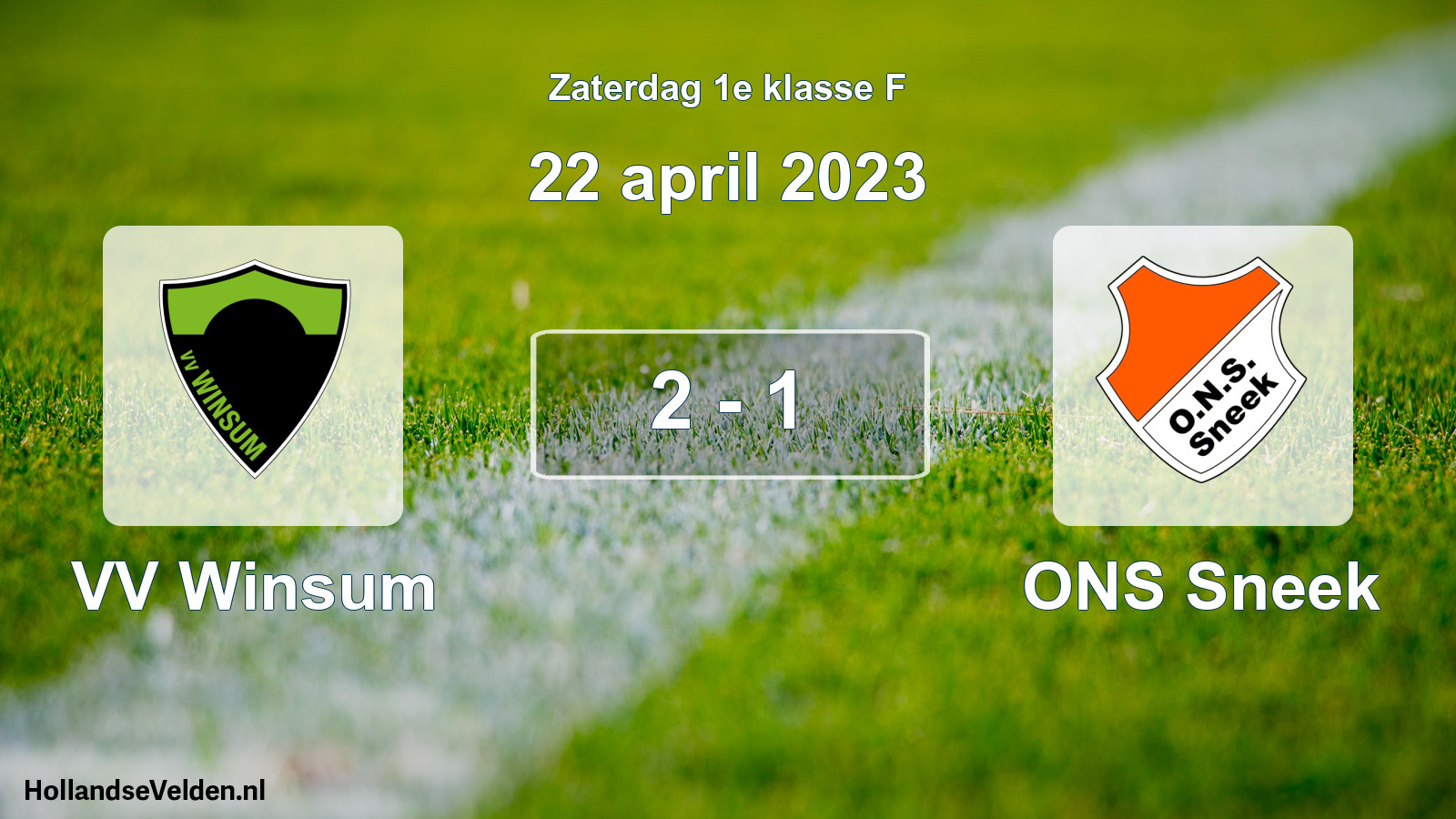 Total number of matches played: VV Winsum - ONS Sneek 2 - 1 (22 April 2023)