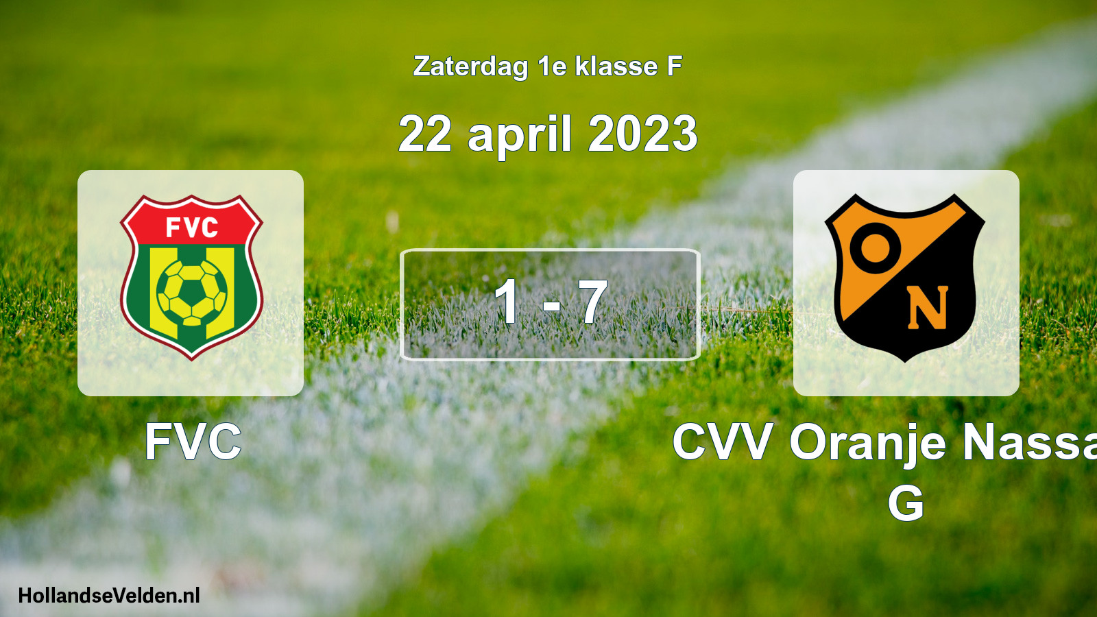 Total number of matches played: FVC - CVV Oranje Nassau G 1 - 7 (22 April 2023)