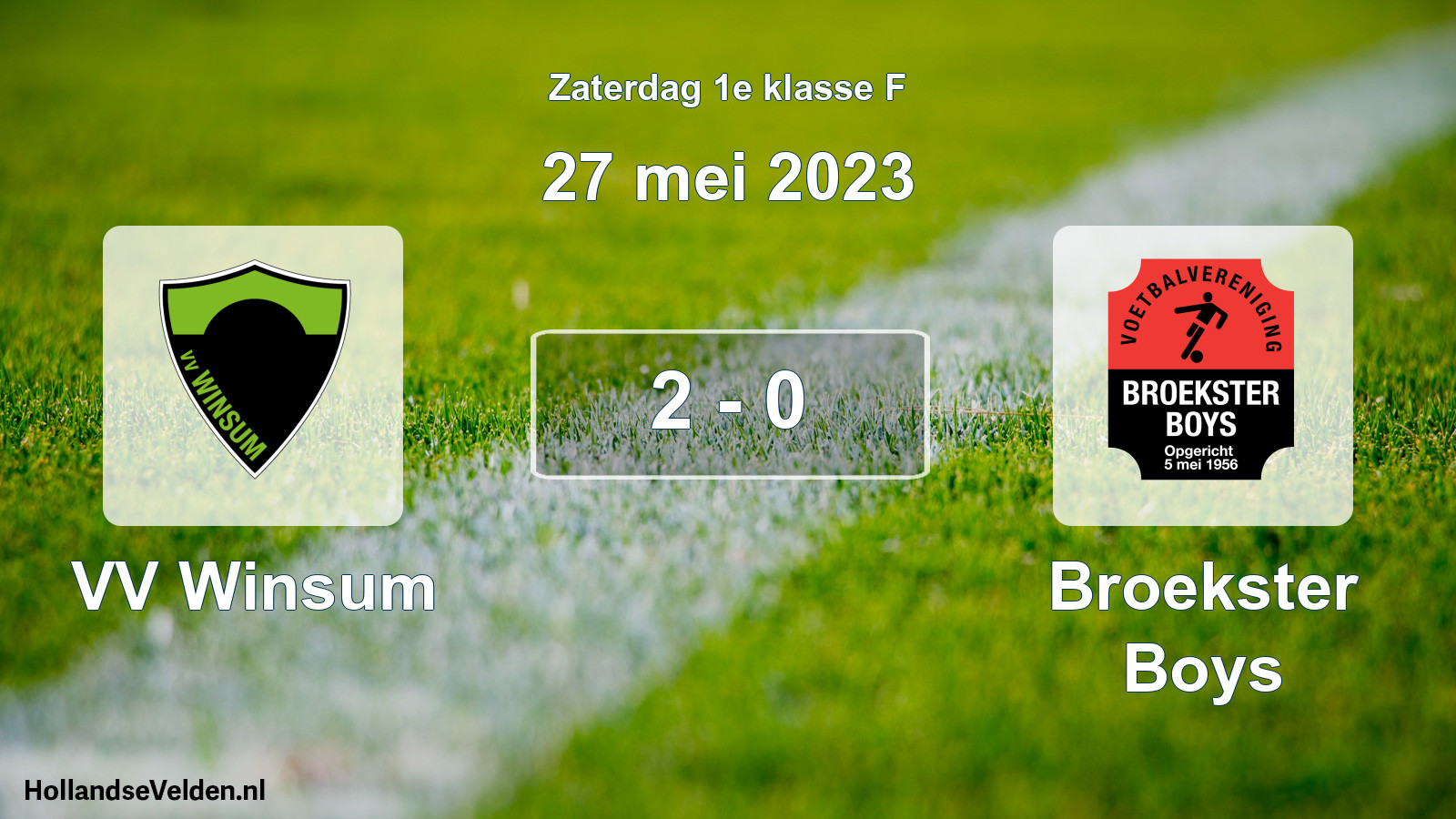 Total number of matches played: VV Winsum - Broekster Boys 2 - 0 (27 May 2023)