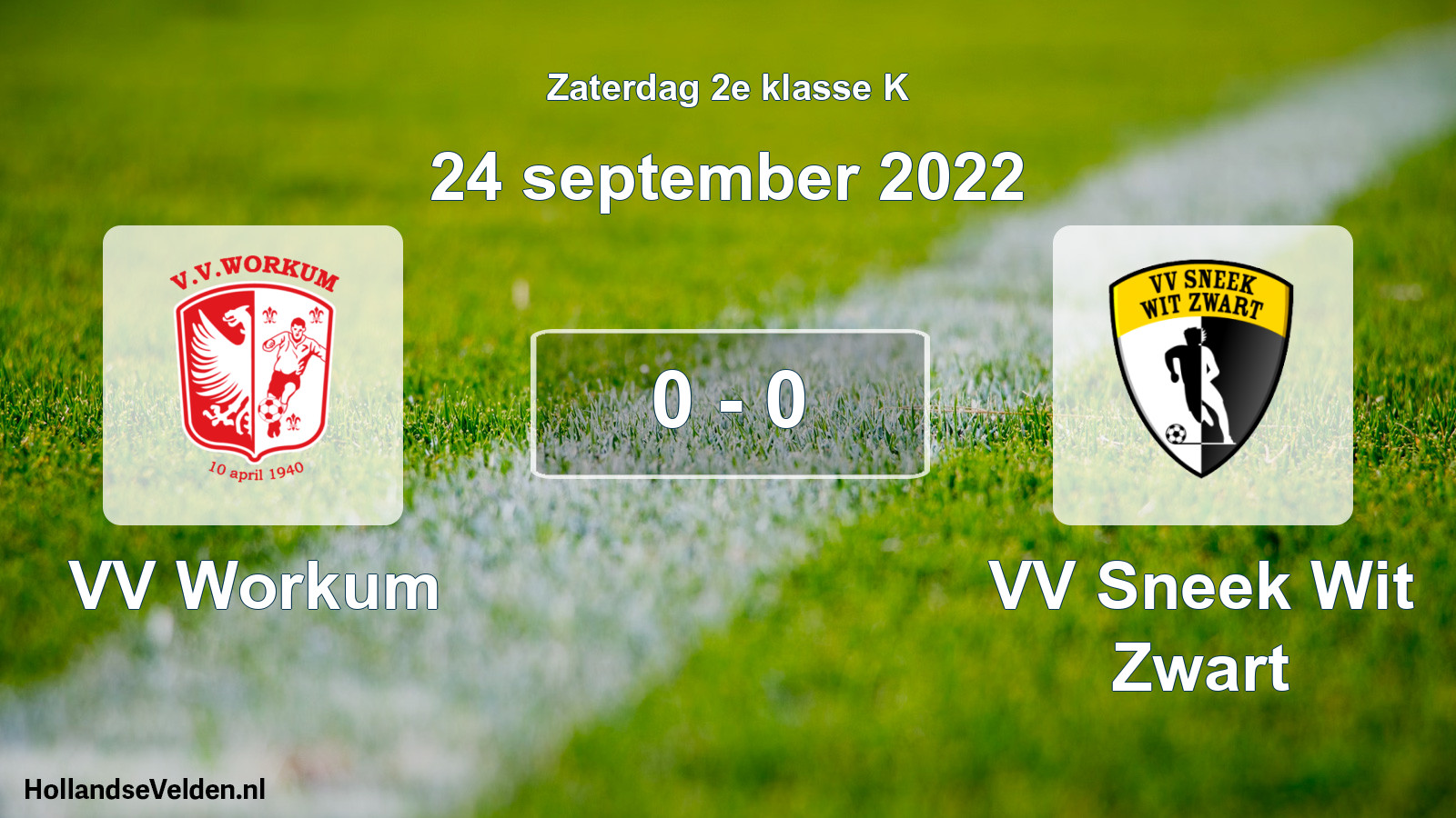 Total number of matches played: VV Workum - VV Sneek Wit Zwart 0 - 0 (24 September 2022)