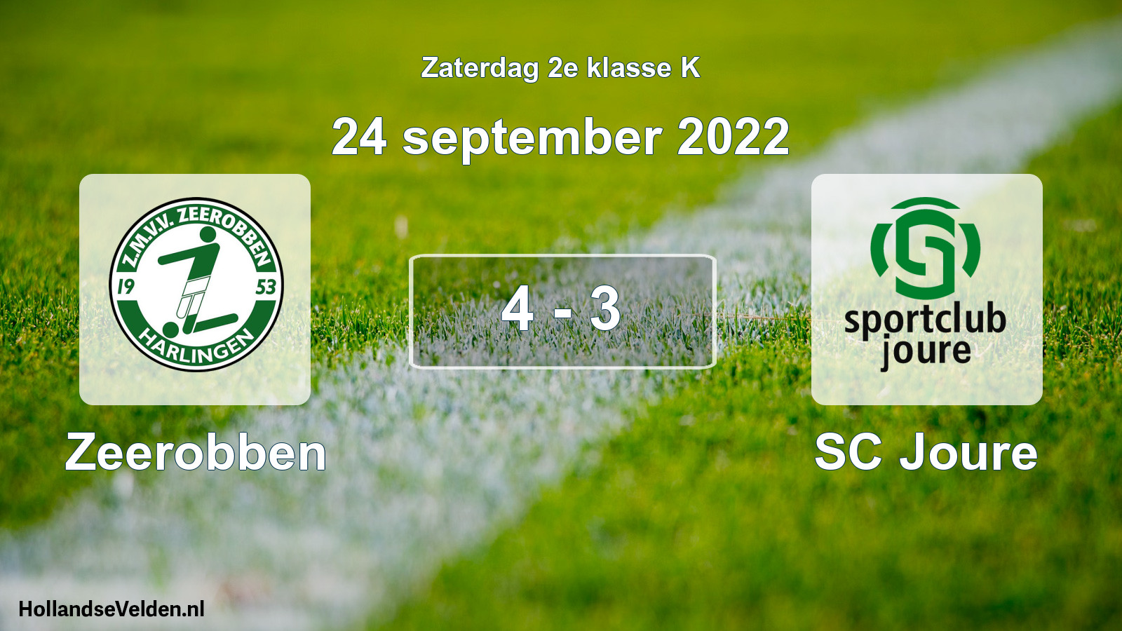 Total number of matches played: Zeerobben - SC Joure 4 - 3 (24 September 2022)