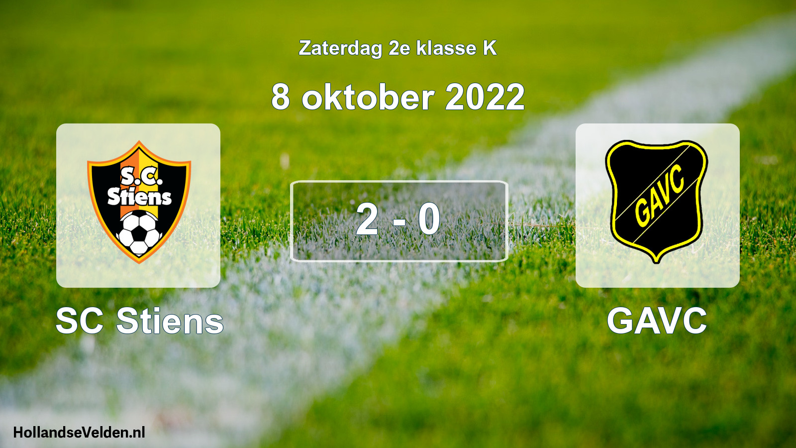 Total number of matches played: SC Stiens - GAVC 2 - 0 (8 October 2022)