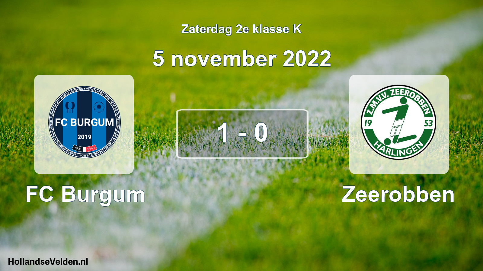 Total number of matches played: FC Burgum - Zeerobben 1 - 0 (5 November 2022)