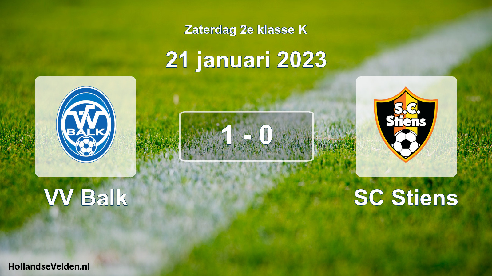 Total number of matches played: VV Balk - SC Stiens 1 - 0 (21 January 2023)