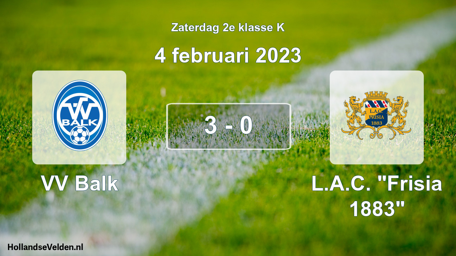 Total number of matches played: VV Balk - L.A.C. 