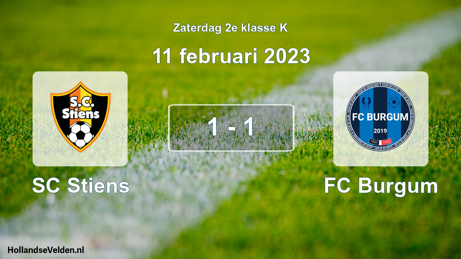 Total number of matches played: SC Stiens - FC Burgum 1 - 1 (11 February 2023)
