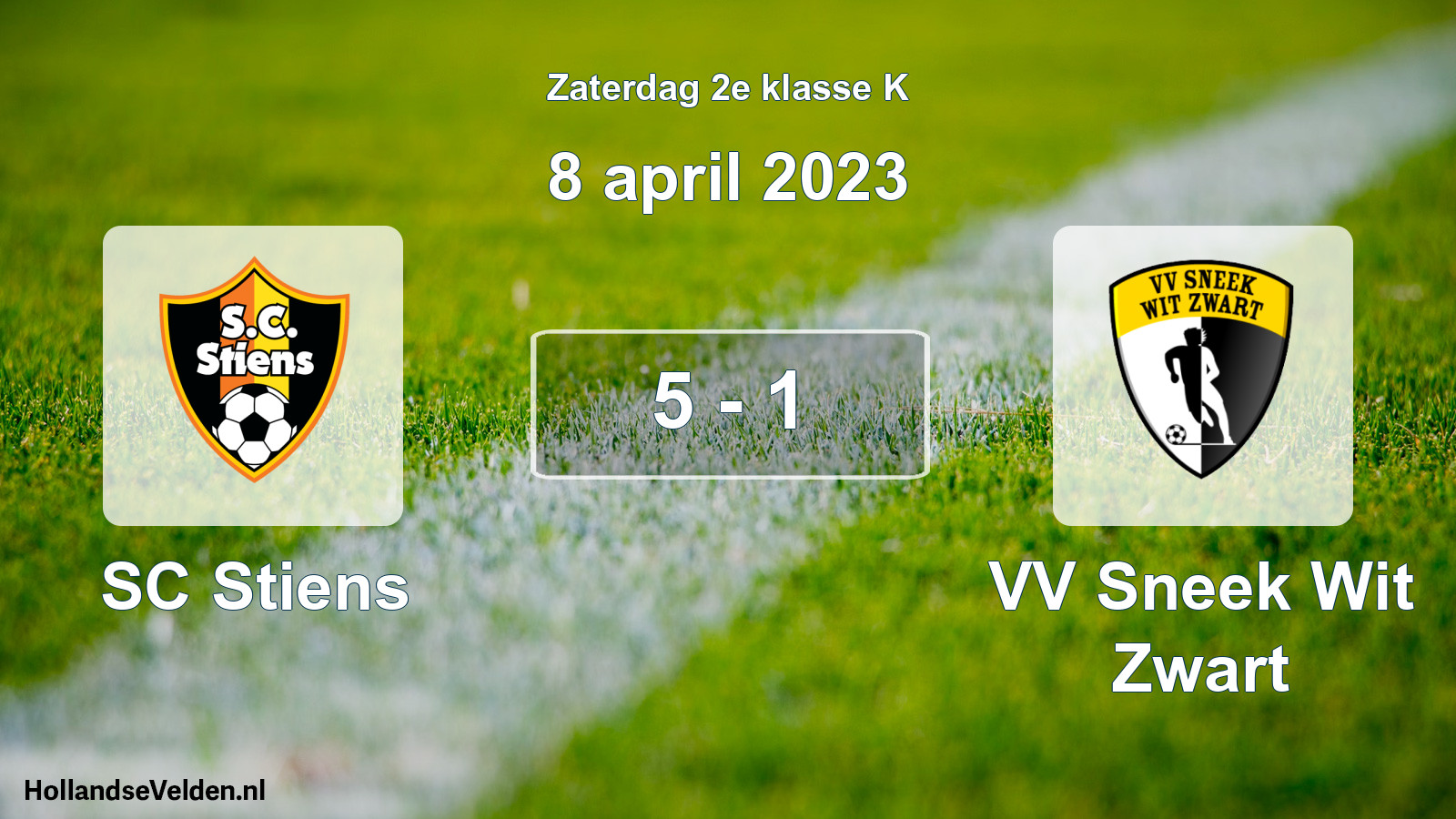 Total number of matches played: SC Stiens - VV Sneek Wit Zwart 5 - 1 (8 April 2023)