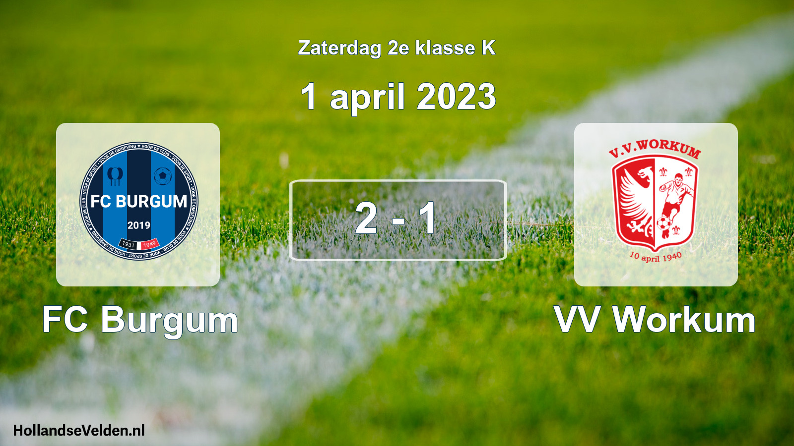 Total number of matches played: FC Burgum - VV Workum 2 - 1 (1 April 2023)