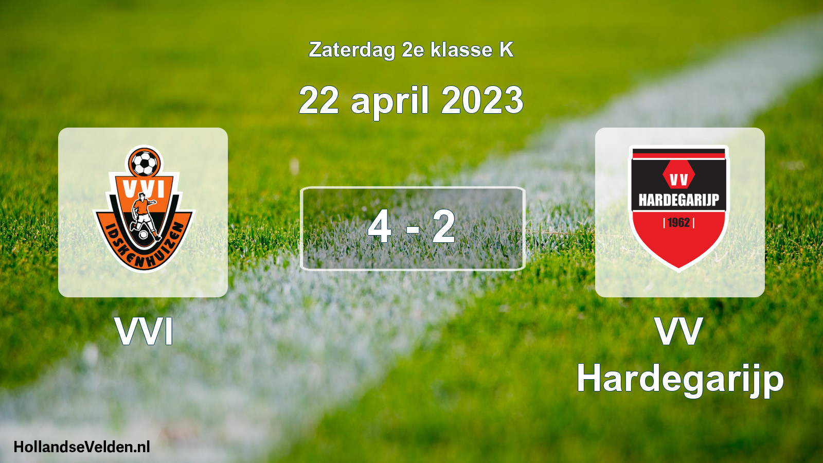Total number of matches played: VVI - VV Hardegarijp 4 - 2 (22 April 2023)