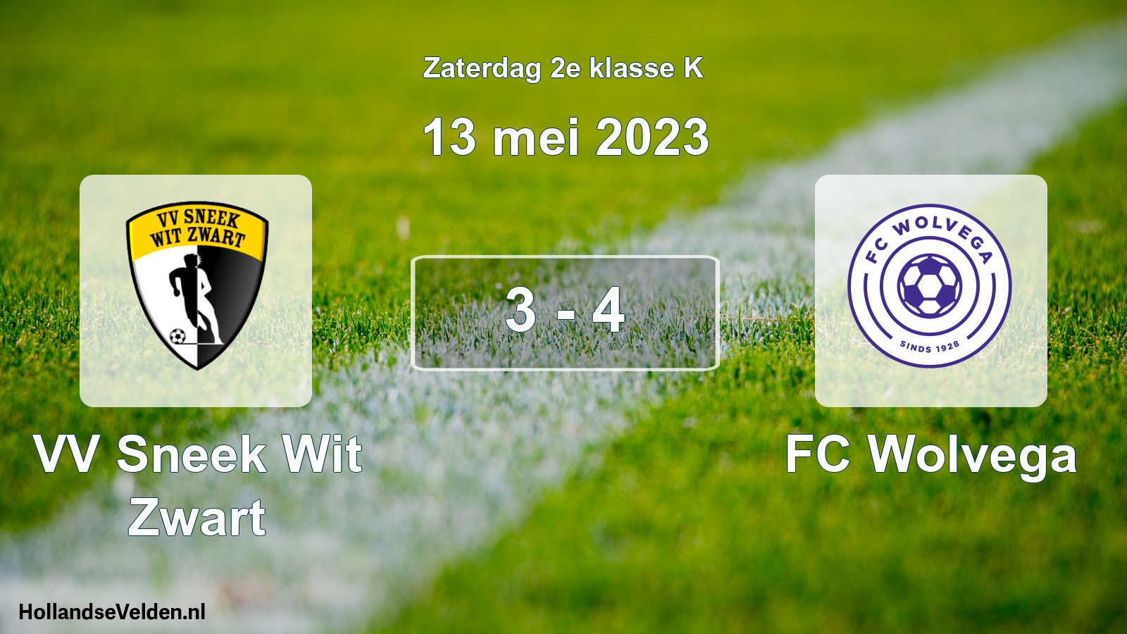 Total number of matches played: VV Sneek Wit Zwart - FC Wolvega 3 - 4 (13 May 2023)