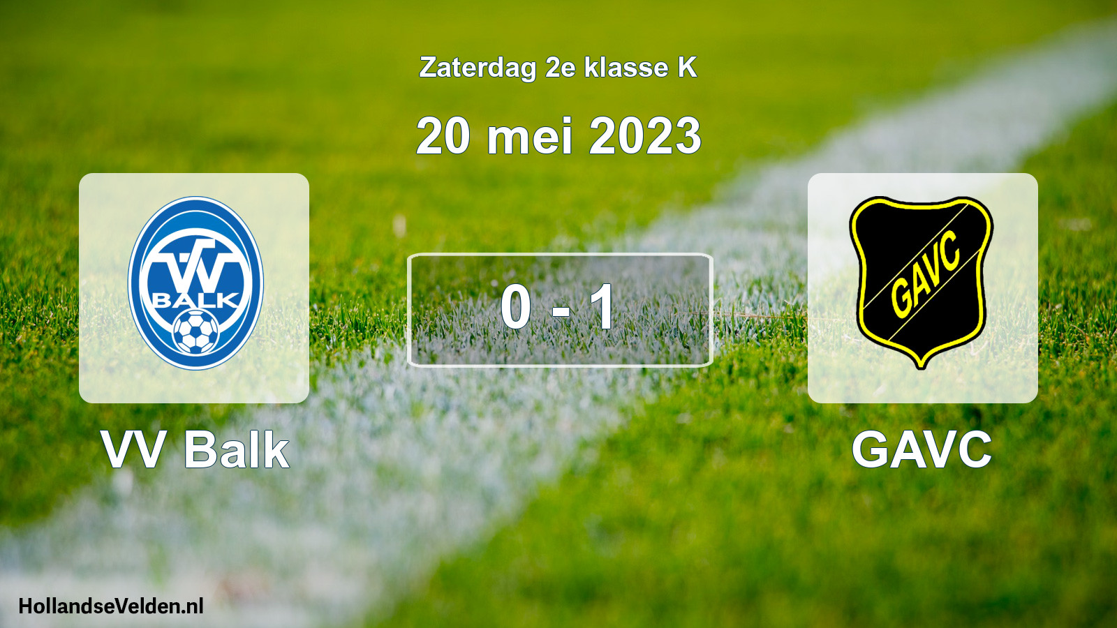 Total number of matches played: VV Balk - GAVC 0 - 1 (20 May 2023)
