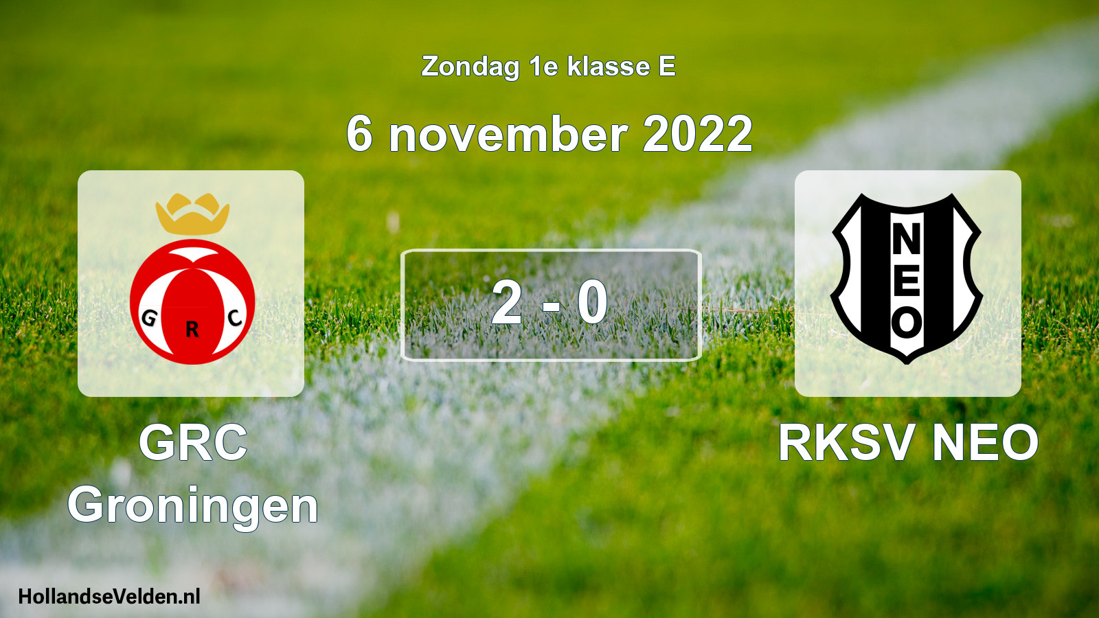 Total number of matches played: GRC Groningen - RKSV NEO 2 - 0 (6 November 2022)