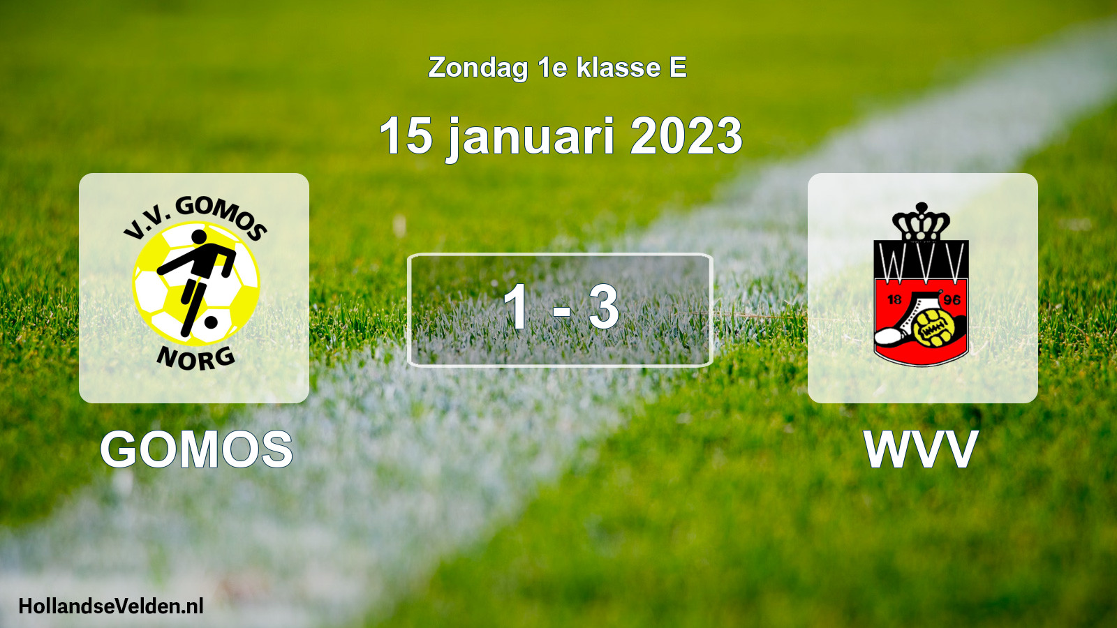 Total number of matches played: GOMOS - WVV 1 - 3 (15 January 2023)