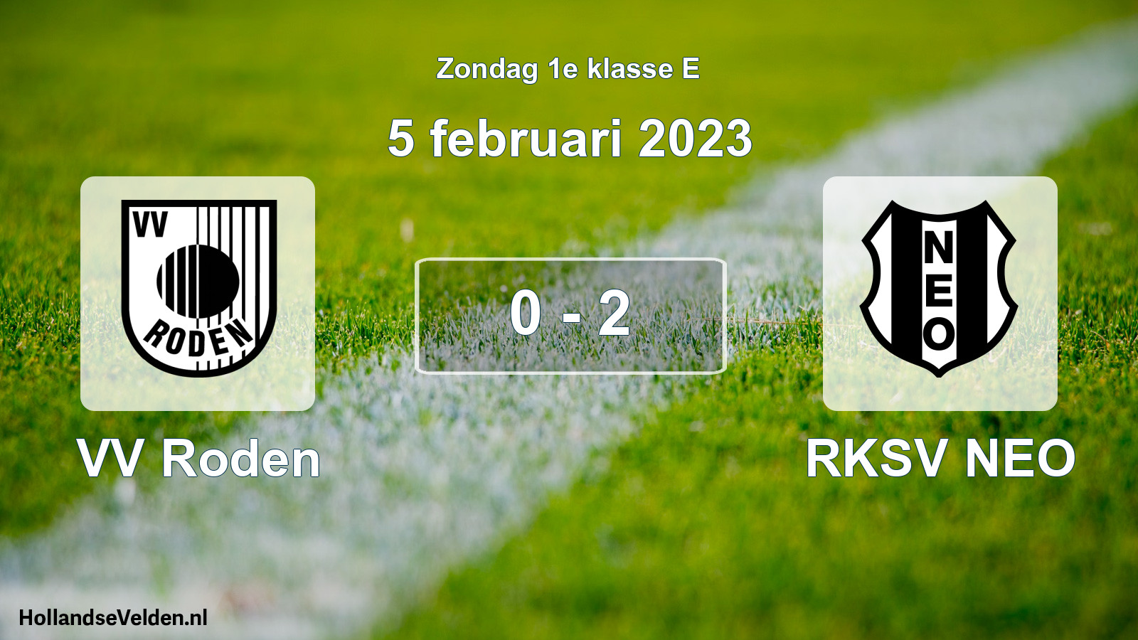 Total number of matches played: VV Roden - RKSV NEO 0 - 2 (5 February 2023)