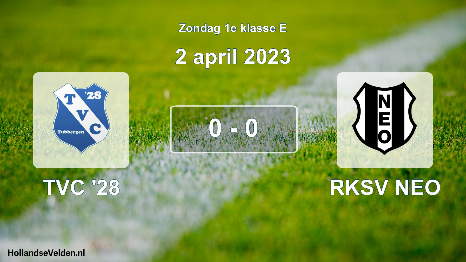 Total number of matches played: TVC '28 - RKSV NEO 0 - 0 (2 April 2023)