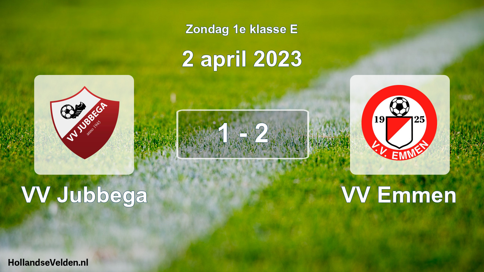 Total number of matches played: VV Jubbega - VV Emmen 1 - 2 (2 April 2023)