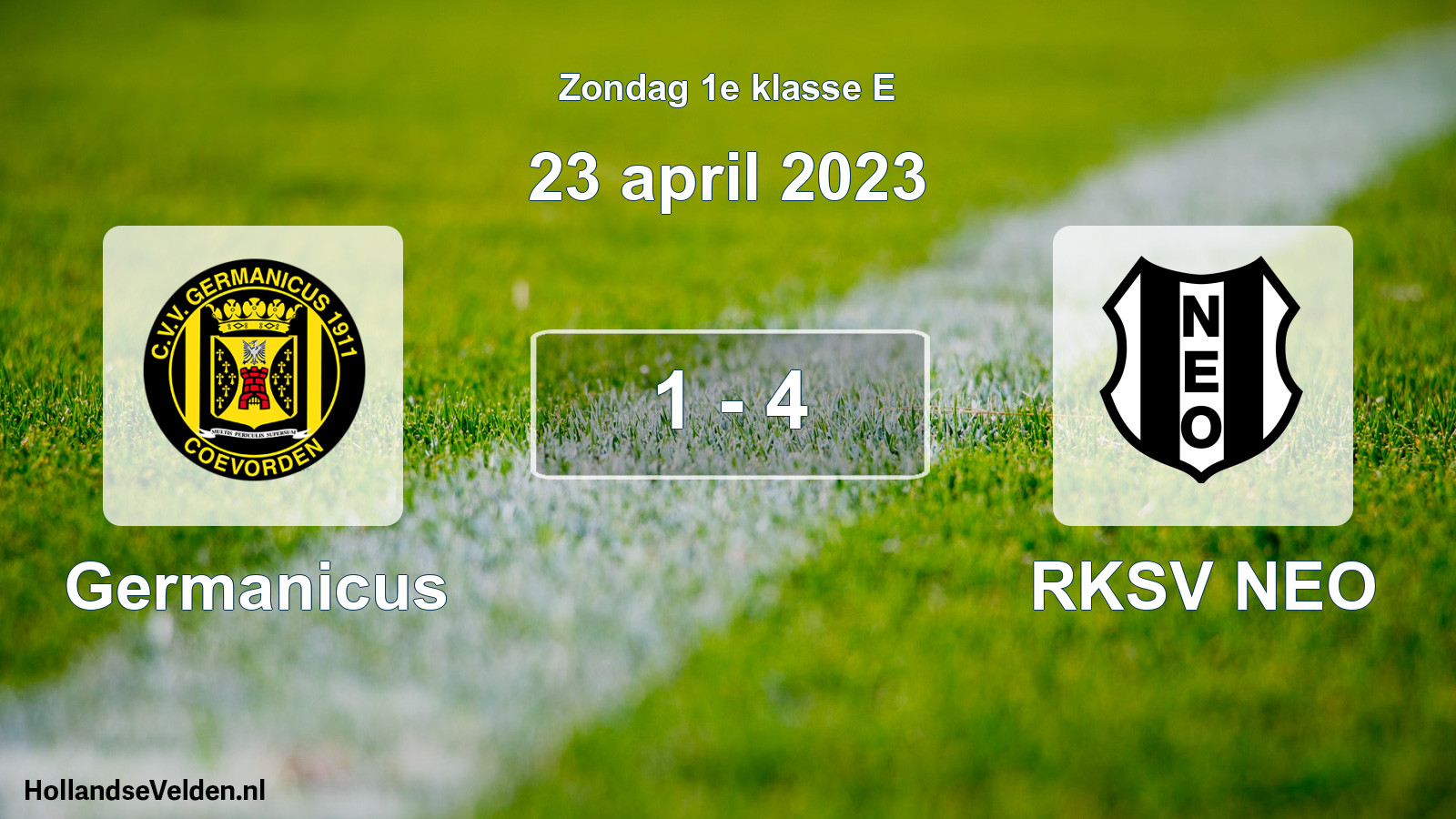 Total number of matches played: Germanicus - RKSV NEO 1 - 4 (23 April 2023)