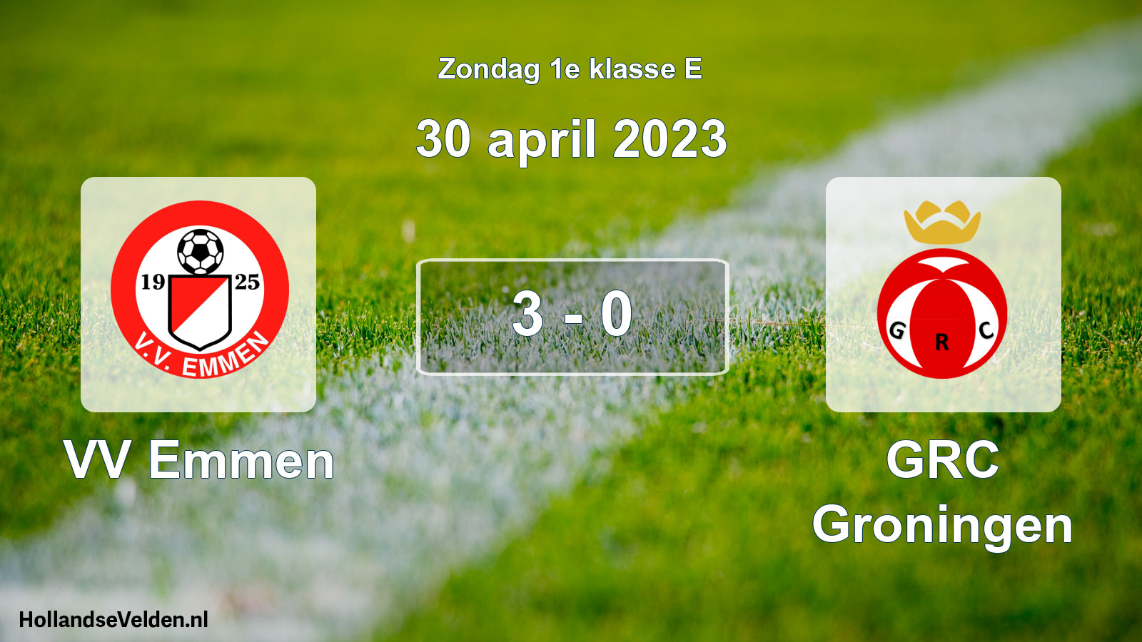 Total number of matches played: VV Emmen - GRC Groningen 3 - 0 (30 April 2023)