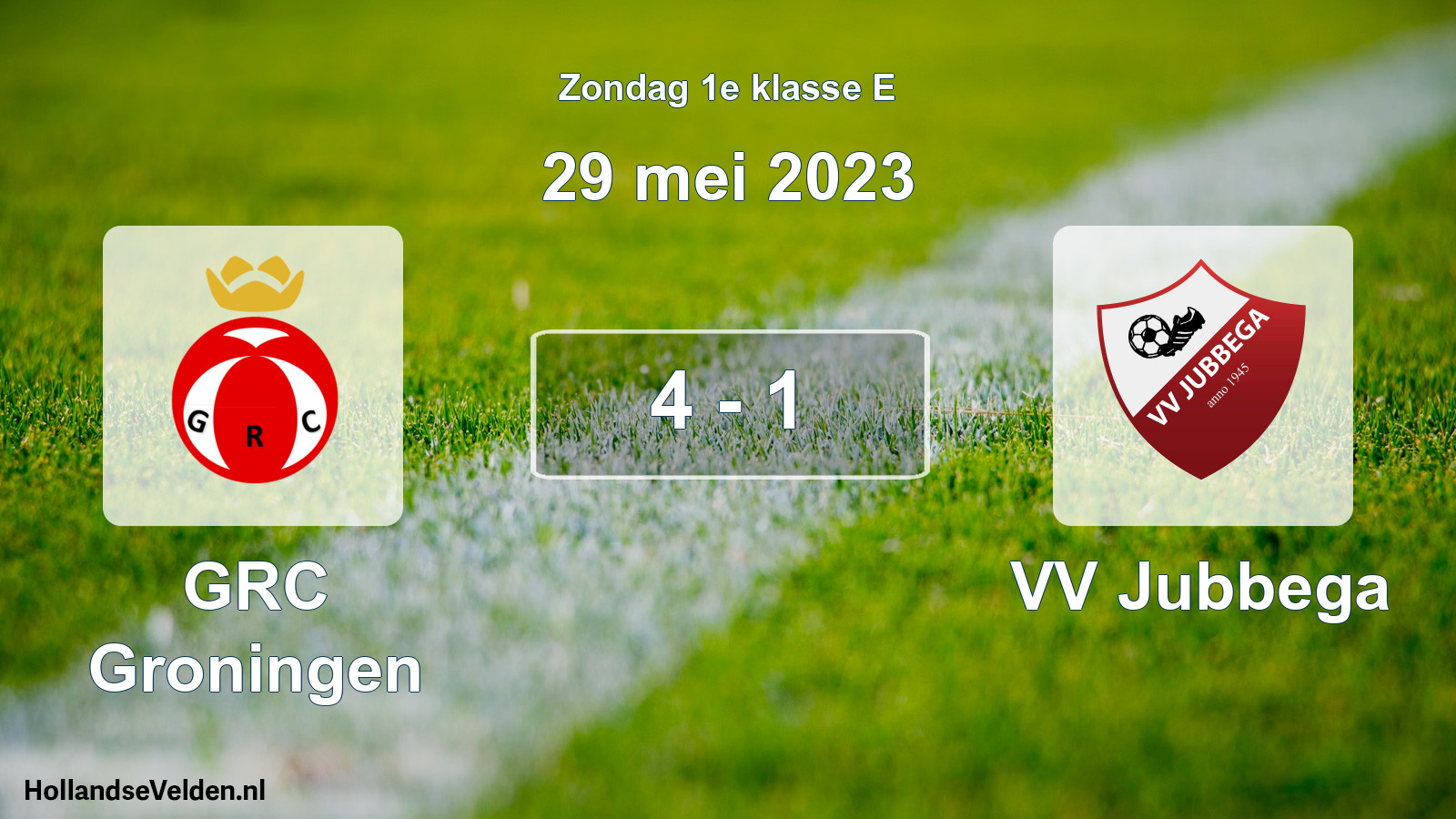 Total number of matches played: GRC Groningen - VV Jubbega 4 - 1 (29 May 2023)
