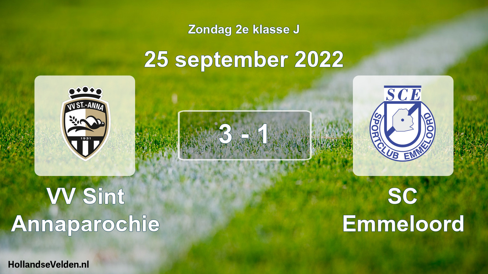 Total number of matches played: VV Sint Annaparochie - SC Emmeloord 3 - 1 (25 September 2022)