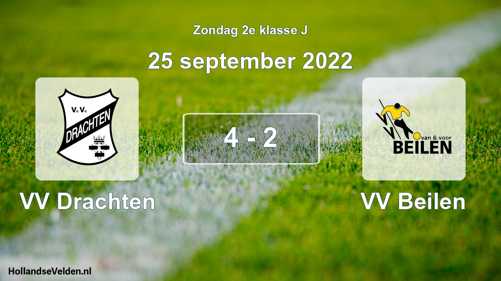 Total number of matches played: VV Drachten - VV Beilen 4 - 2 (25 September 2022)