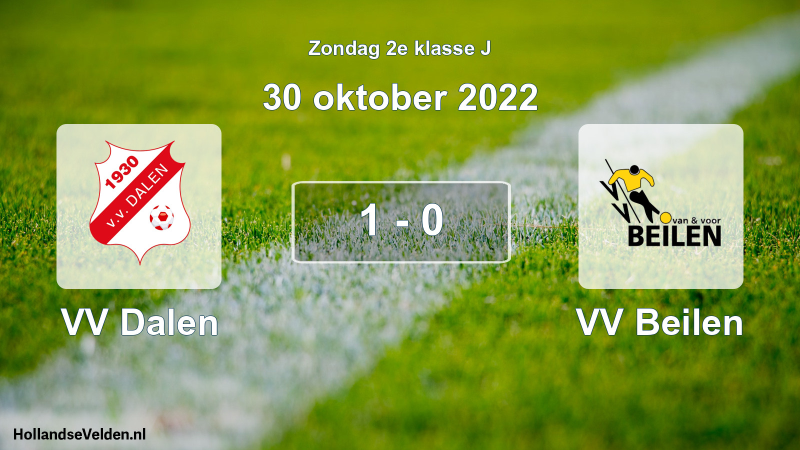 Total number of matches played: VV Dalen - VV Beilen 1 - 0 (30 October 2022)