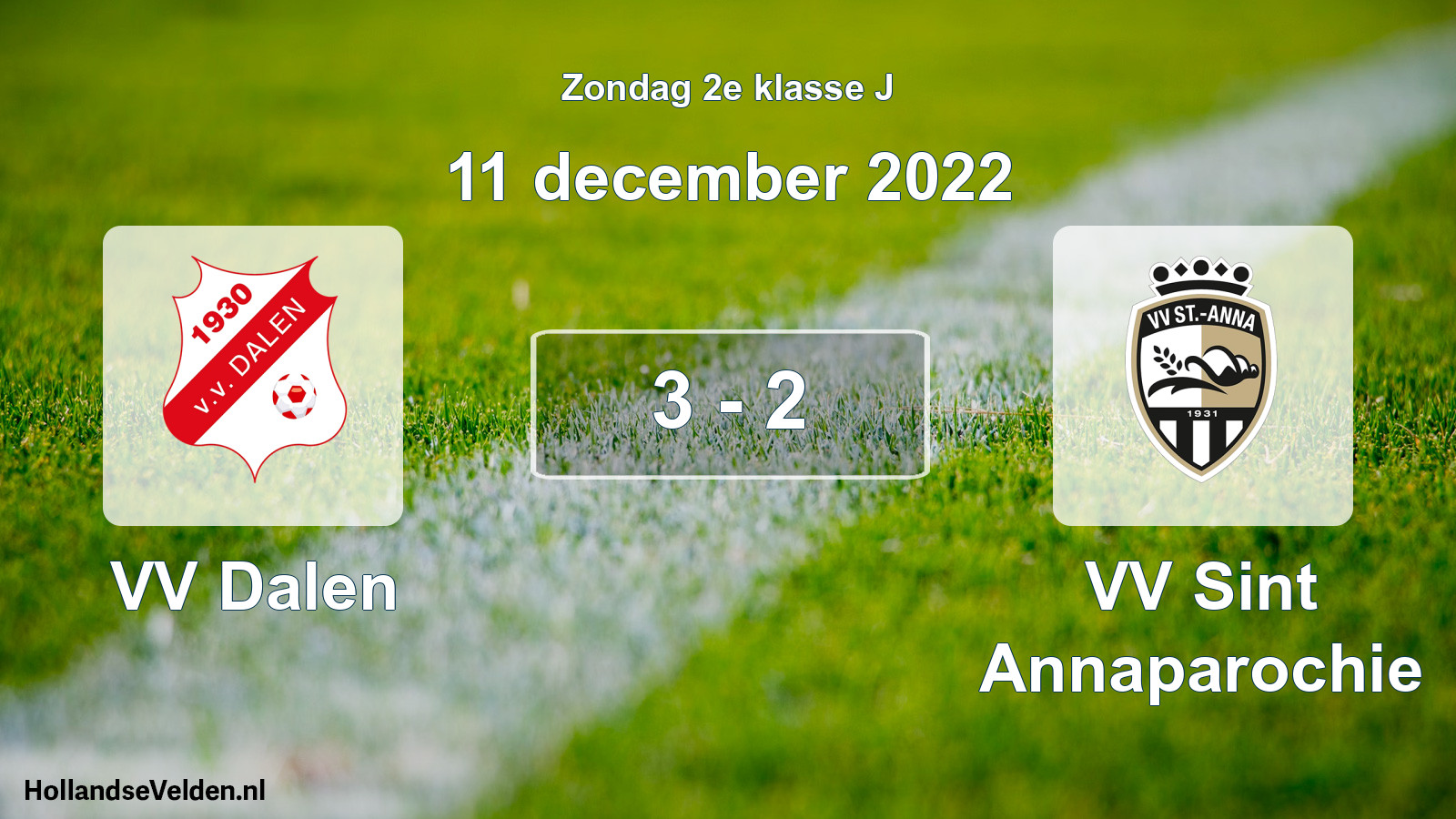 Total number of matches played: VV Dalen - VV Sint Annaparochie 3 - 2 (11 December 2022)