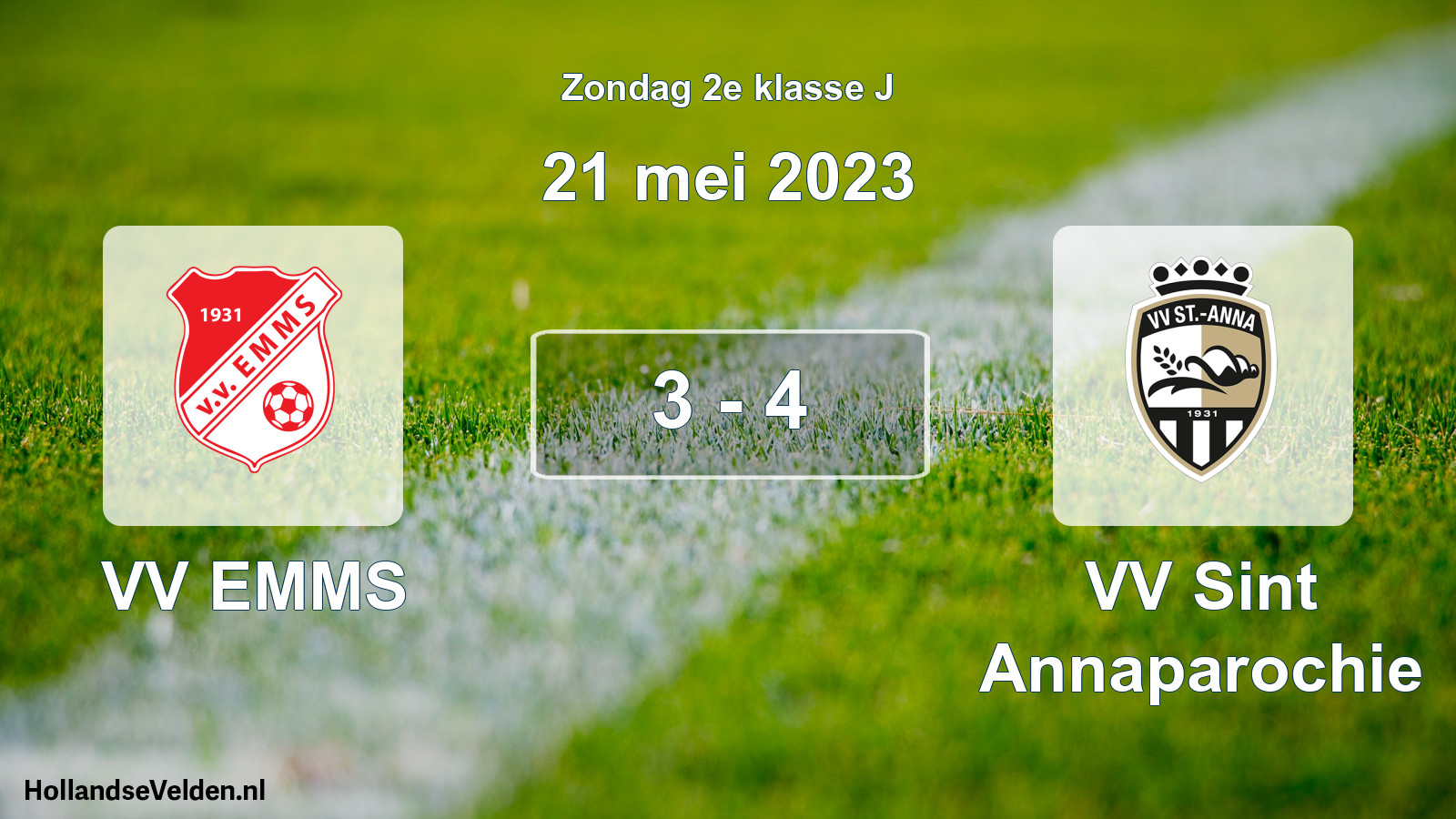 Total number of matches played: VV EMMS - VV Sint Annaparochie 3 - 4 (21 May 2023)