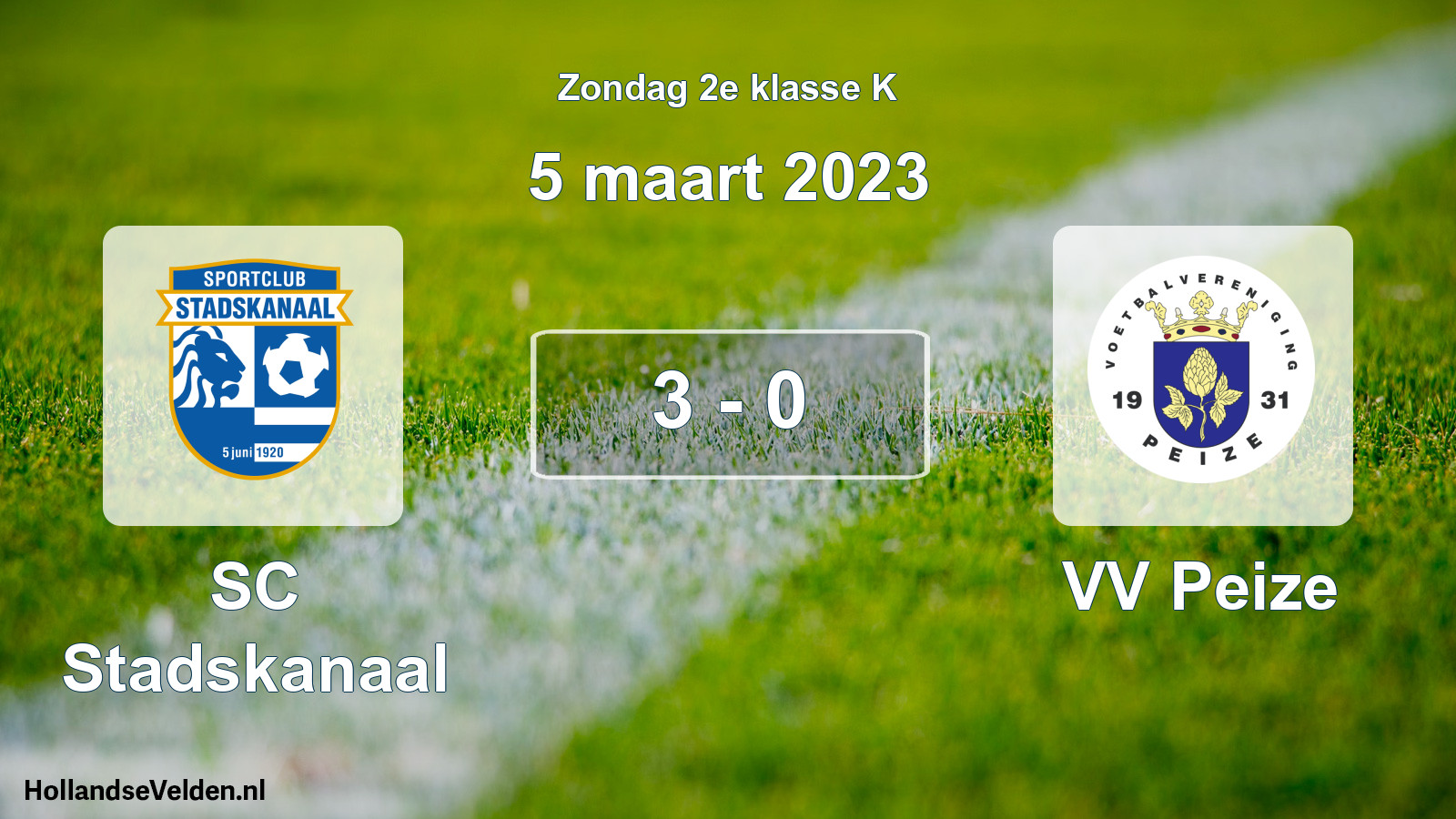 Total number of matches played: SC Stadskanaal - VV Peize 3 - 0 (5 March 2023)