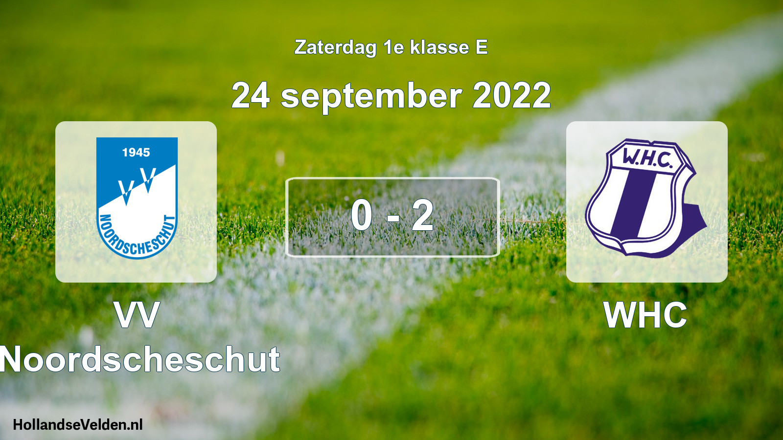 Total number of matches played: VV Noordscheschut - WHC 0 - 2 (24 September 2022)