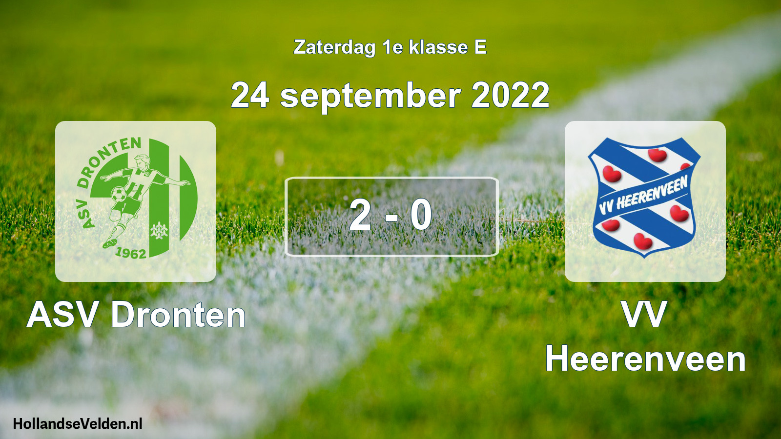 Total number of matches played: ASV Dronten - VV Heerenveen 2 - 0 (24 September 2022)