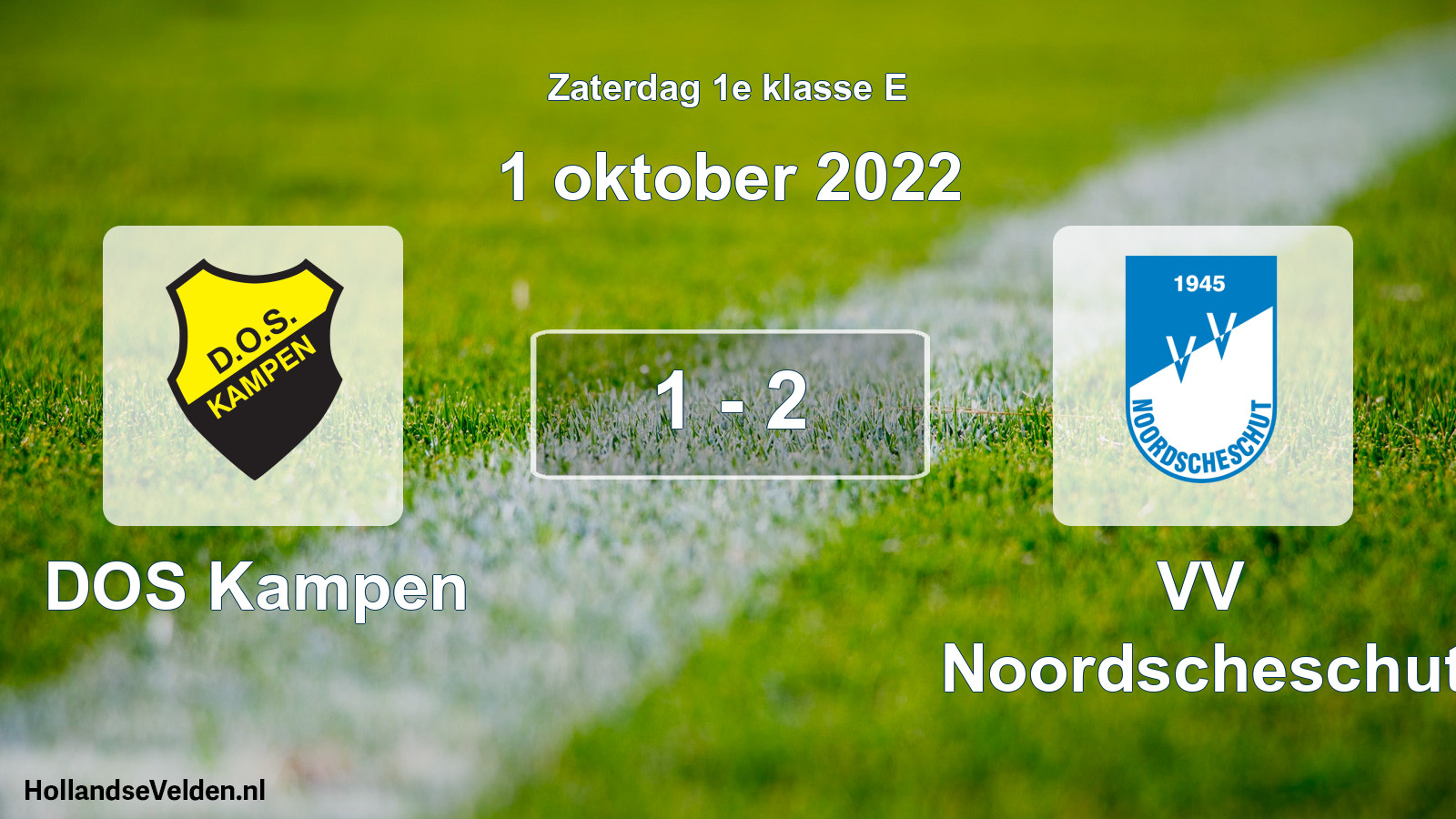 Total number of matches played: DOS Kampen - VV Noordscheschut 1 - 2 (1 October 2022)