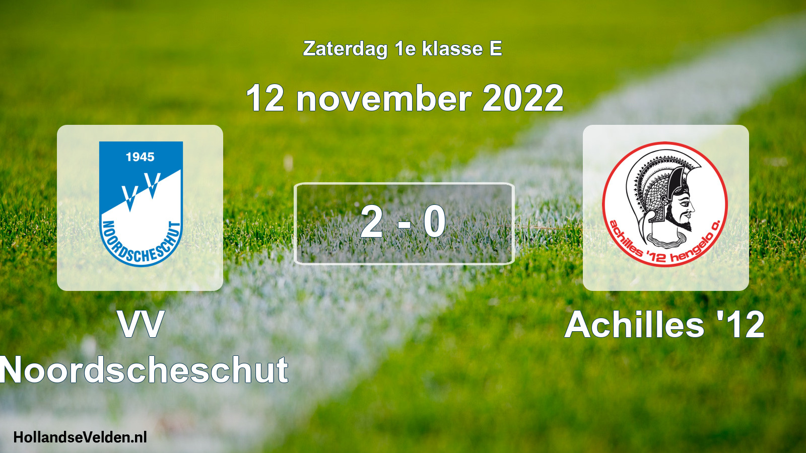 Total number of matches played: VV Noordscheschut - Achilles '12 2 - 0 (12 November 2022)