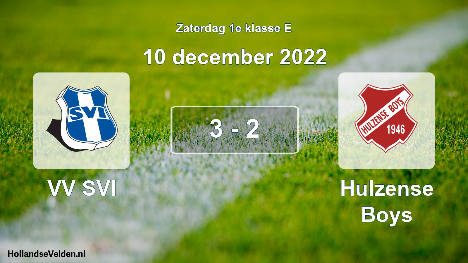 Total number of matches played: VV SVI - Hulzense Boys 3 - 2 (10 December 2022)